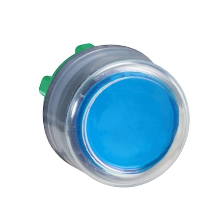 Head for non illuminated push button, Harmony XB5, plastic, projecting, blue, 22mm, spring return, booted, unmarked MPN:ZB5AP6