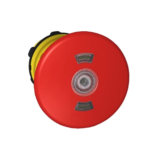 Illuminated emergency stop switching off head, Harmony XB5, plastic, red mushroom 40mm, 22mm, trigger latching push pull, with state indicator MPN:ZB5AT8643M