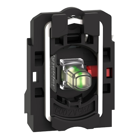 Complete body contact assembly and light block, Harmony XB5, XB4, with body fixing collar, universal LED, 24V 1NC MPN:ZB5AW0B12