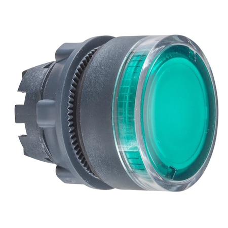 Push Button Operator, Flush, Momentary Action, Push Release, Illuminated, Green MPN:ZB5AW33