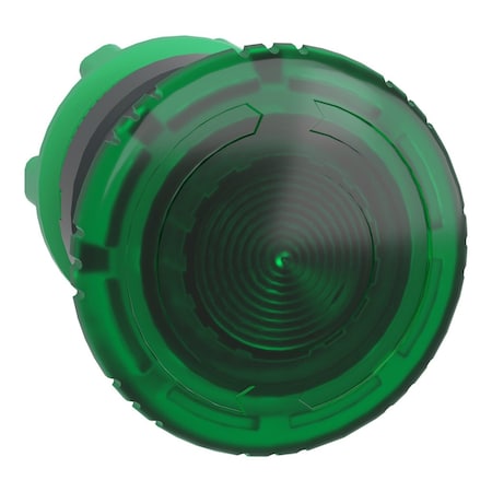 Push Button Operator, Mushroom Head, Maintained Action, mushroom head Release, Illuminated, Green MPN:ZB5AW733