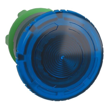 Push Button Operator, Mushroom Head, Maintained Action, mushroom head Release, Illuminated, Blue MPN:ZB5AW763
