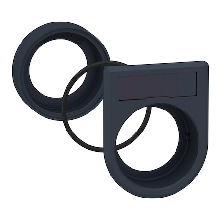 Flush mounting kit, Harmony XB5, mounting kit 30mm for selector switches and illuminated push buttons 22mm, plastic, 1 line legend MPN:ZB5AZ024