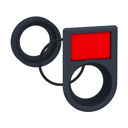 Flush mounting kit, Harmony XB5, mounting kit 30mm for push buttons and pilot lights 22mm, plastic, 2 line legend MPN:ZB5AZ025