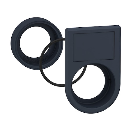 Flush mounting kit, Harmony XB5, mounting kit 30mm for selector switches and illuminated push buttons 22mm, plastic, 2 line legend MPN:ZB5AZ026