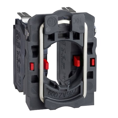 Harmony complete body/contact, body for push buttons or selector switches, XB6, single contact block with body/fixing collar 2NC faston connector MPN:ZB5AZ1043