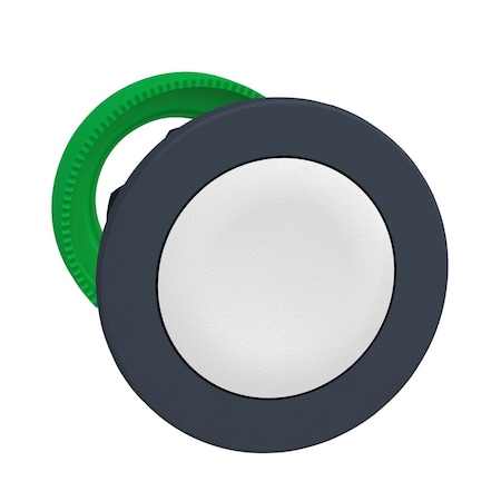 Antimicrobial Flush mounted push button head, Harmony XB5, plastic, white, 30mm, spring return, unmarked MPN:ZB5FA1