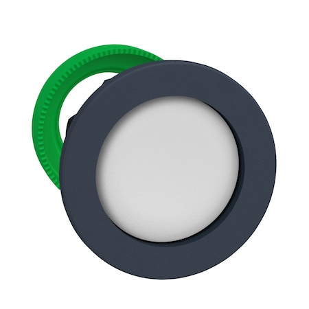Harmony XB5, Antimicrobial Flush mounted push button head, plastic, recessed, white, Ã˜30, spring return, unmarked, dark grey bezel MPN:ZB5FA16