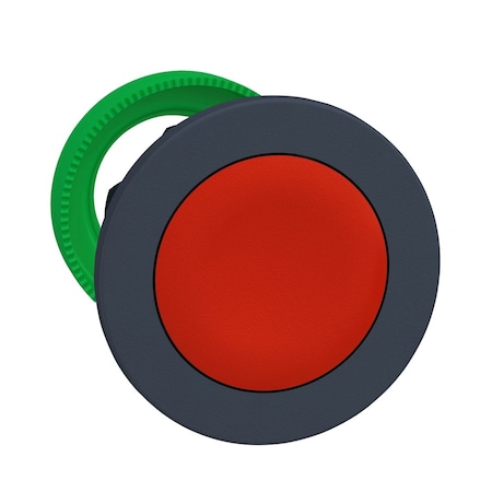 Antimicrobial Flush mounted push button head, Harmony XB5, plastic, red, 30mm, spring return, unmarked MPN:ZB5FA4