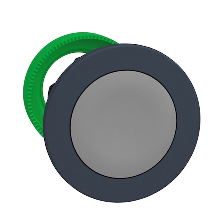 Antimicrobial Flush mounted push button head, Harmony XB5, plastic, grey, 30mm, spring return, unmarked MPN:ZB5FA8