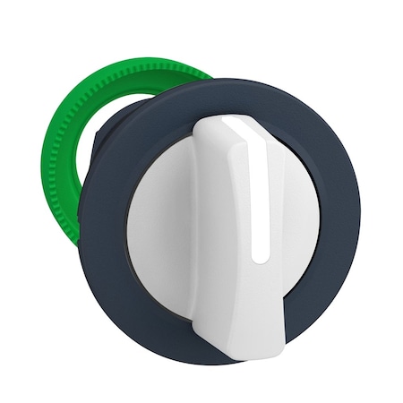 Head for selector switch, Harmony XB5, flush mounted white 3 pos stay put MPN:ZB5FD301
