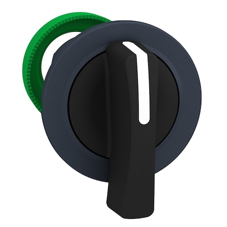 Head for selector switch, Harmony XB5, flush mounted black long handle 2 pos stay put MPN:ZB5FJ2