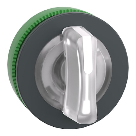 Head for illuminated selector switch, Harmony XB5, plastic, white handle, flush mounted, universal LED, 3 positions MPN:ZB5FK1313