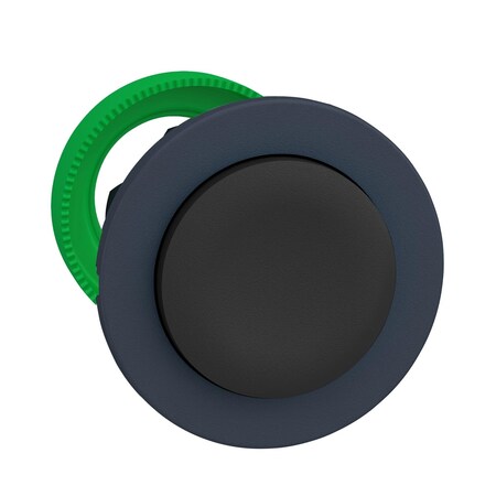 Harmony XB5 Antimicrobial Flush mounted push button, plastic, projecting, black/grey, spring return MPN:ZB5FL2
