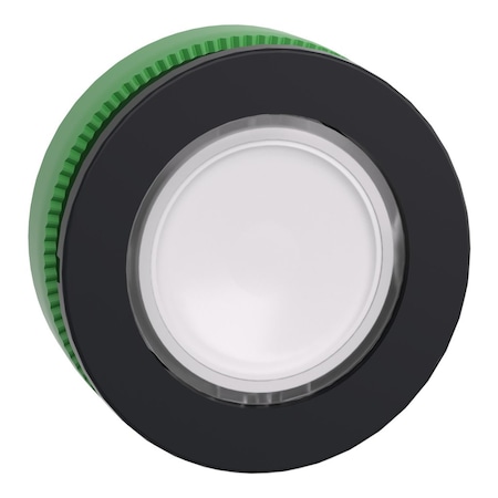 Head for pilot light, Harmony XB5, antimicrobial, plastic, white, 30mm, universal LED, plain lens MPN:ZB5FV013