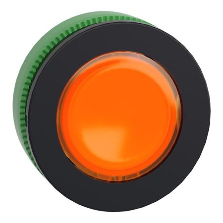 Head for pilot light, Harmony XB5, antimicrobial, plastic, orange, 30mm, universal LED, plain lens MPN:ZB5FV053