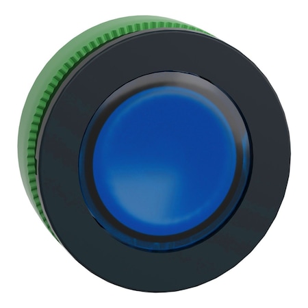 Head for pilot light, Harmony XB5, antimicrobial, plastic, blue, 30mm, universal LED, plain lens MPN:ZB5FV063