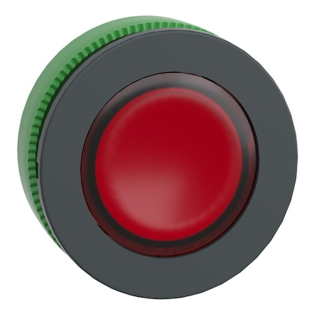 Head for illuminated push button, Harmony XB5, antimicrobial, plastic, red, 30mm, universal LED, plain lens MPN:ZB5FW343