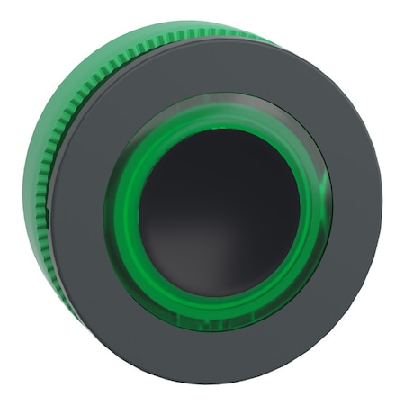 Head for illuminated push button, Harmony XB5, plastic, green flush mounted, 30mm, universal LED, illuminated ring MPN:ZB5FW933