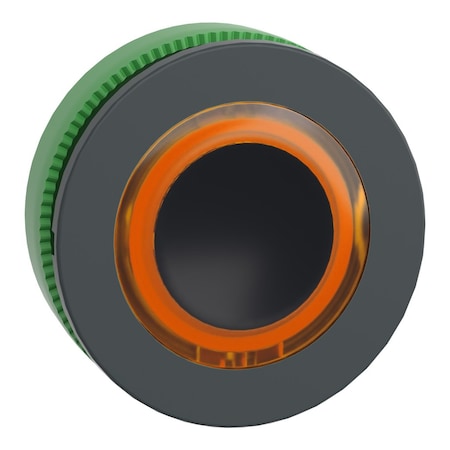 Head for illuminated push button, Harmony XB5, plastic, orange flush mounted, 30mm, universal LED, illuminated ring MPN:ZB5FW953
