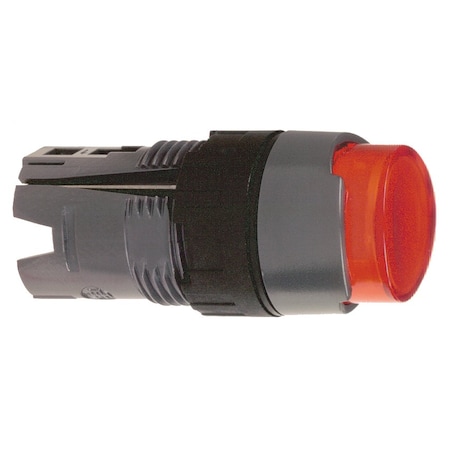Head for illuminated push button, Harmony XB6, red projecting pushbutton, 16 spring return 12.24 V MPN:ZB6AE4