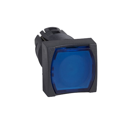 Head for illuminated push button, Harmony XB6, blue square flush pushbutton, 16 spring return 12.24 V MPN:ZB6CW6