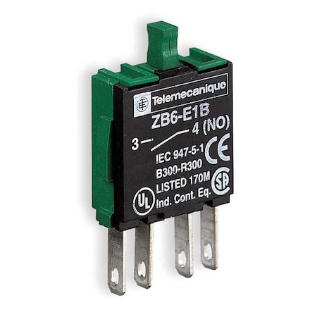 Contact Block, Black, 1NO, 16 mm, ZB6 MPN:ZB6E1B