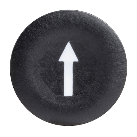 Push button cap, Harmony XB4, for 22mm push button, plastic, black, marked DOWN ARROW MPN:ZBA335