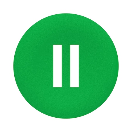 Green cap marked II for circular pushbutton, 22 MPN:ZBA336