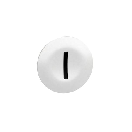 White cap marked I for rectangular multiple-headed pushbutton, 22 MPN:ZBA7131