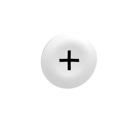 White cap marked + for rectangular multiple-headed pushbutton, 22 MPN:ZBA7138