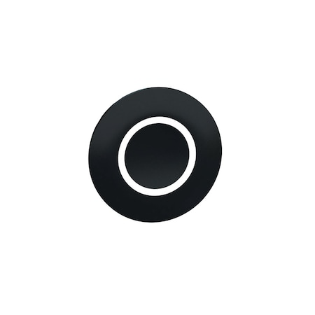 Black cap marked O for rectangular multiple-headed pushbutton, 22 MPN:ZBA7232