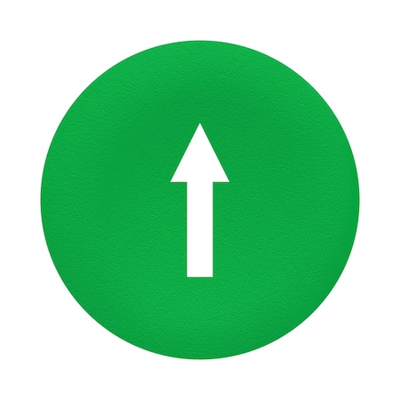 Green cap marked arrow for rectangular multiple-headed pushbutton, 22 MPN:ZBA7335