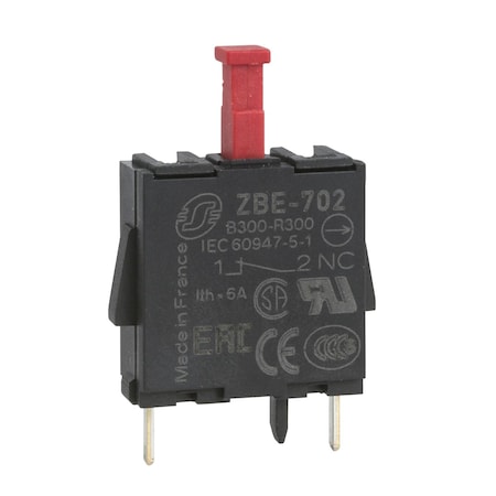 Single contact block, Harmony XB4, silver alloy, pins for printed circuit board, 1NC MPN:ZBE702