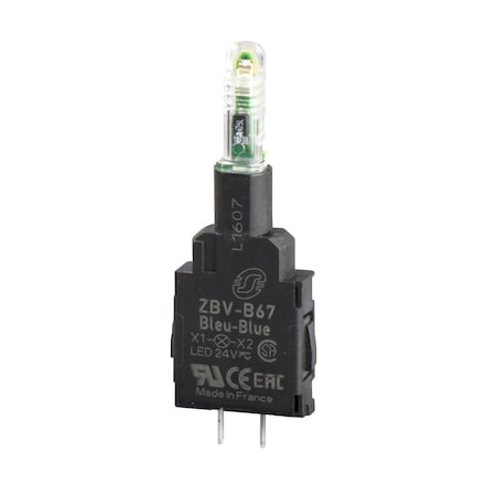 Light block, Harmony XB4, Harmony XB5, red, for head 22mm integral LED, pins for printed circuit board, 24V MPN:ZBVB47