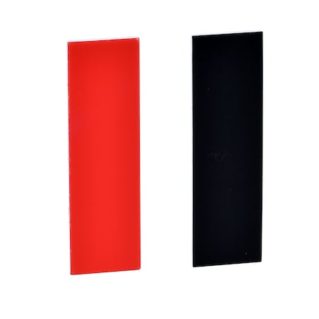 Blank legend, Harmony XB4, Harmony XB5, black/red, 8 x 27 mm, for holder 30 x 40 mm, unmarked MPN:ZBY0101