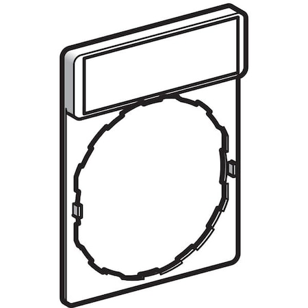 LegendPlate, OI, White/Blk/Red, Rectangular MPN:ZBY2178