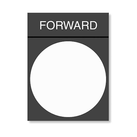 LegndPlate, Forward, Wht/Blk/Red, Rectangle MPN:ZBY2305