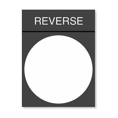 LegndPlate, Reverse, Wht/Blk/Red, Rectangle MPN:ZBY2306
