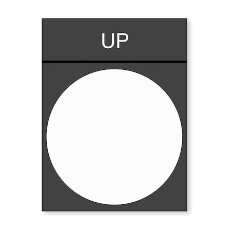 LegendPlate, Up, White/Blk/Red, Rectangular MPN:ZBY2307