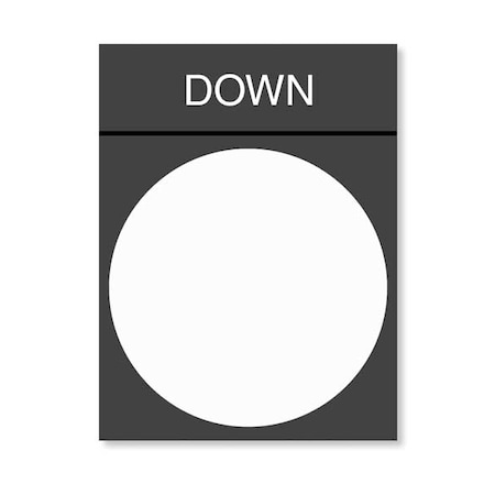 LegendPlate, Down, Wht/Blk/Red, Rectangular MPN:ZBY2308