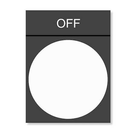 LegendPlate, Off, White/Black, Rectangular MPN:ZBY2312