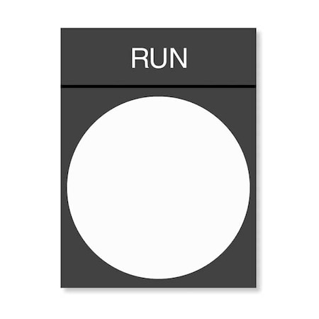 LegendPlate, Run, Wht/Blk/Red, Rectangular MPN:ZBY2334