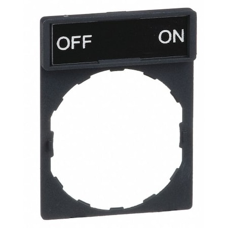 LegendPlate, Off-On, Wht/Gray, Rectangular MPN:ZBY2367