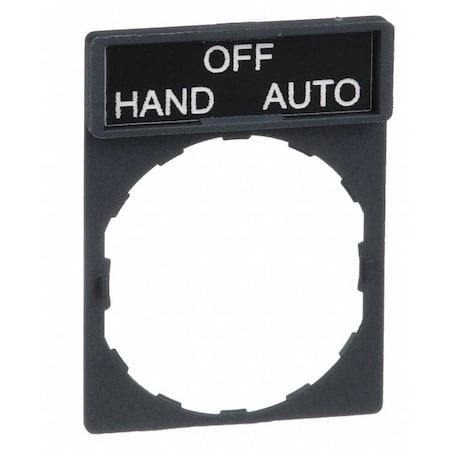 LegndPlate, HandOffAuto, Wht/Gry, Rectangle MPN:ZBY2387