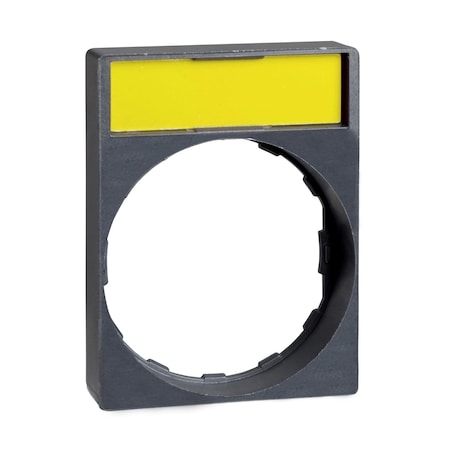 Legend holder, Harmony XB4, 30 x 40mm, for flush, plastic, grey, 8 x 27mm white blank legend, unmarked MPN:ZBY4H101