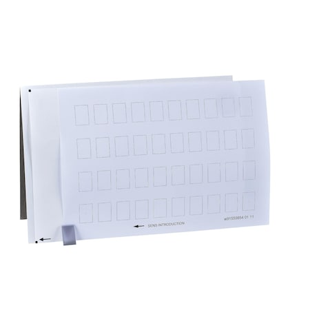 Sheet of 40 legends, Harmony XB4, unmarked, 18 x 27mm for legend holder 30 x 50mm MPN:ZBY5100