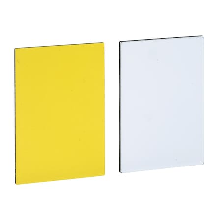 Unmarked legend 18x27mm for legend holder 30x50mm, Harmony XB4, 1 white side, 1 yellow side MPN:ZBY5102