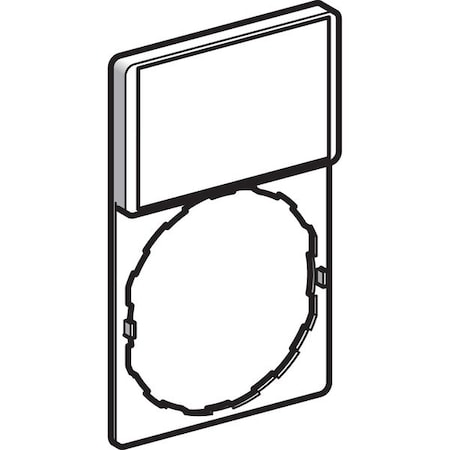 LegendPlate, Blk/Red/Blk/Red, Rectangular MPN:ZBY6101