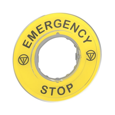 Legend Ring, For 60mm Emergncy Stp MPN:ZBY9320